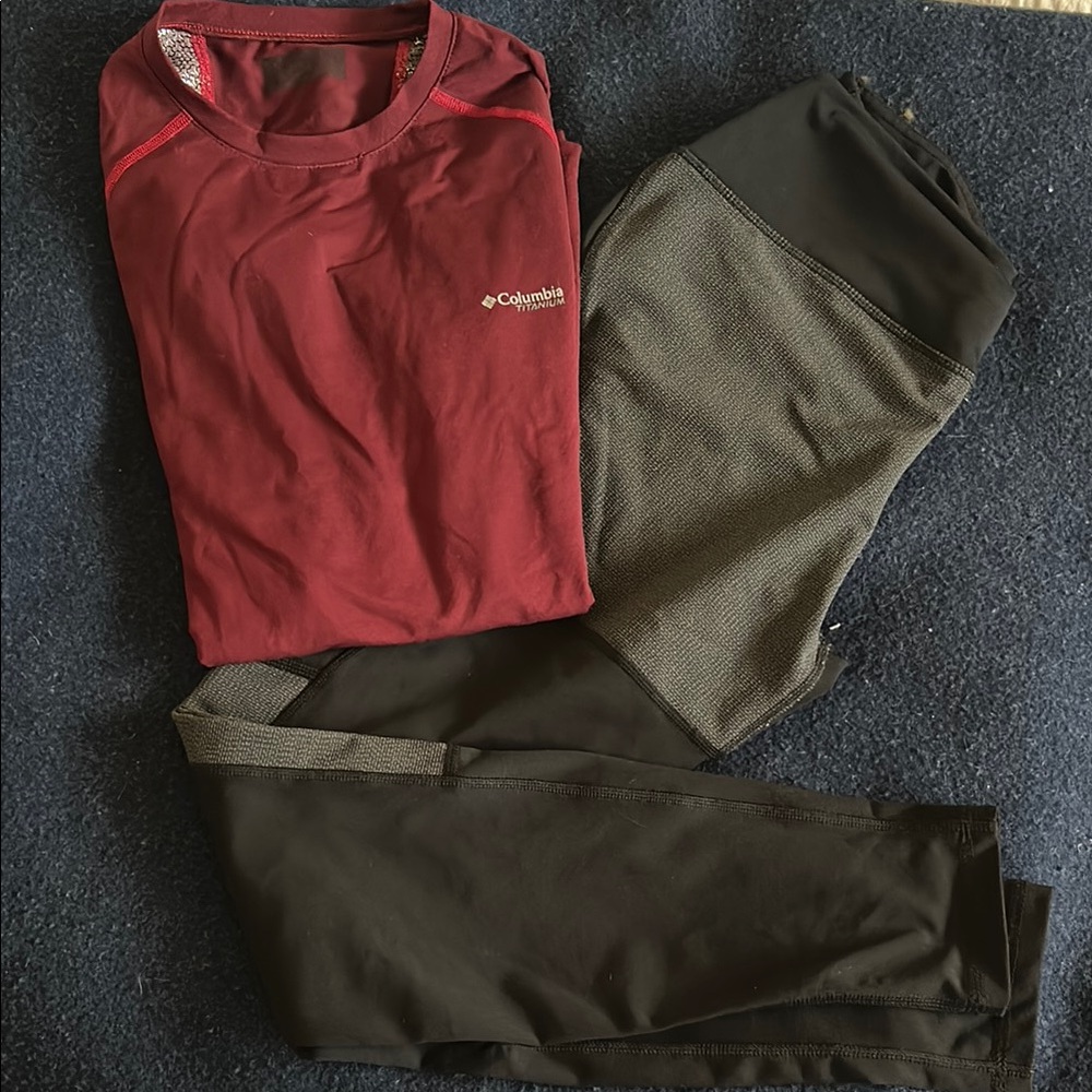 Columbia Hiking Bundle- Omni Heat Baselayer and Trekking Leggings